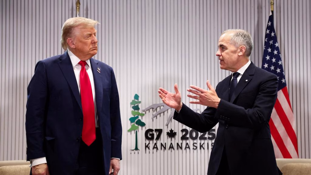 Trump says expelling Russia from G7 was a ‘mistake’ as he meets Carney
